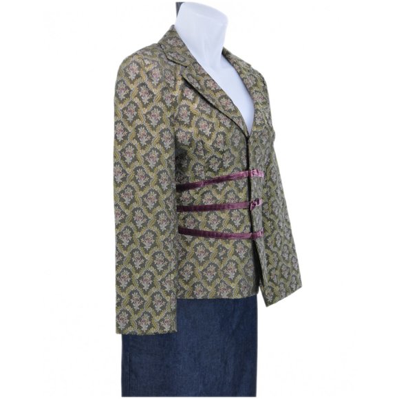 Nanette Lepore Green Floral Lined Blazer (S) - Picture 2 of 3